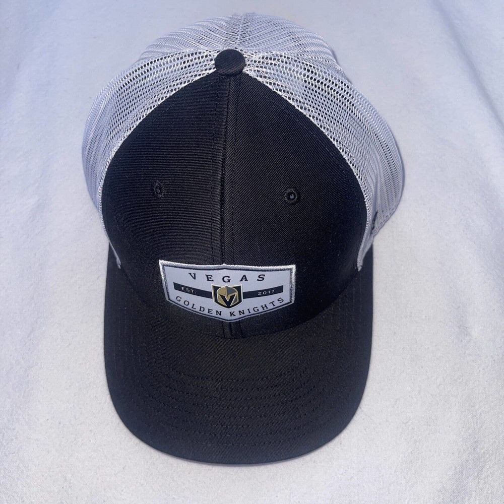 Vegas Golden Knights NHL '47 Brand Black Adjustable SnapBack Back Hat White Mess - Picture 3 of 11